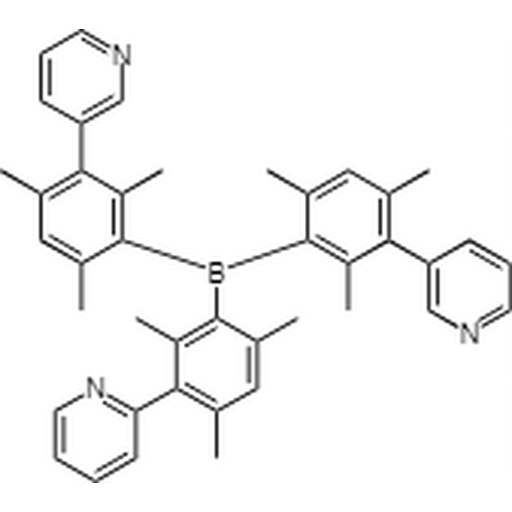Compound 3TPYMB C42H42BN3, CAS number: 929203-02-1, Full name: Tris(2,4,6-trimethyl-3-(pyridin-3-yl)phenyl)borane