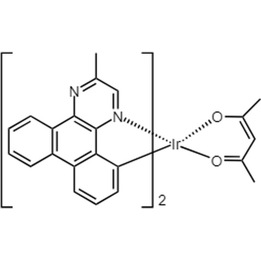 Compound Ir(MDQ)2(acac), 536755-34-7, Bis(2-methyldibenzo[f,h]quinoxaline)(acetylacetonate) iridium(III)