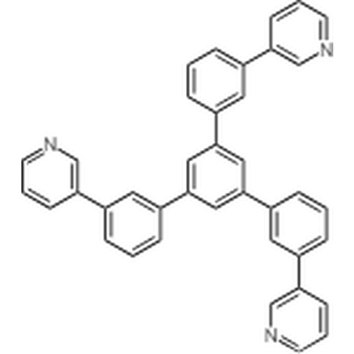 Compound TmPyPB C39H27N3 , CAS number: 921205-03-0, Full name: 1,3,5-Tri[(3-pyridyl)-phen-3-yl]benzene