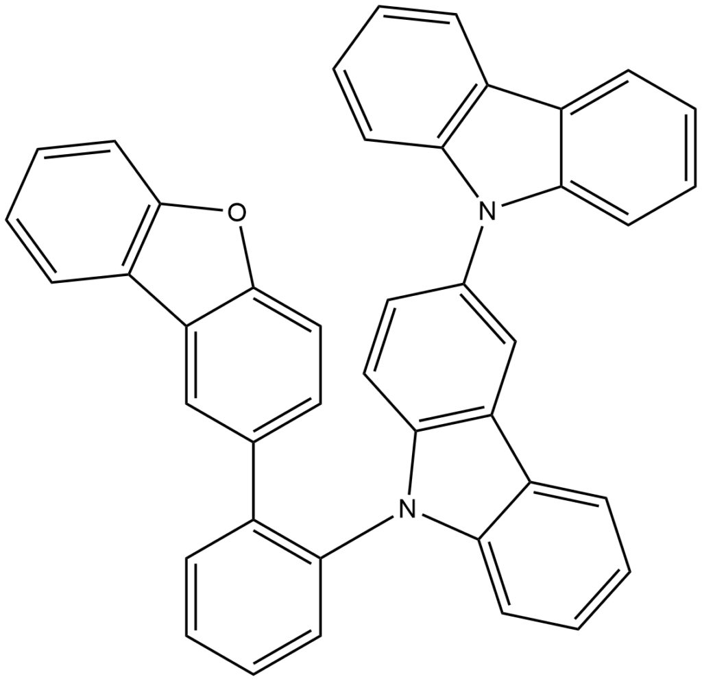 DBFCz2-Ph, C42H26N2O,9-(2-(dibenzo[b,d]furan-2-yl)phenyl)-9H-3,9'-bicarbazole
